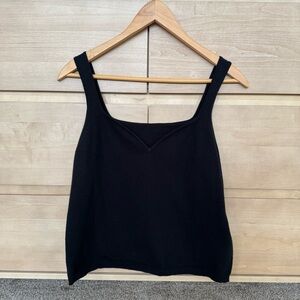 PAIGE Black Knit Tank Top Size Medium